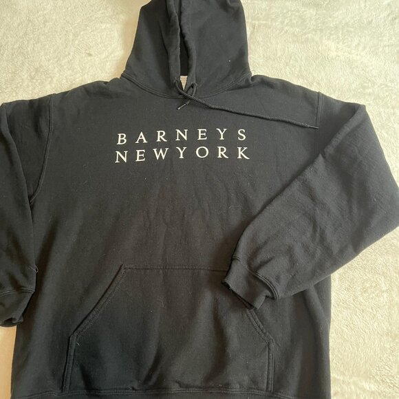 Authentic Barney's New York Black Hoodie Hooded Sweatshirt Size Small - Picture 9 of 10